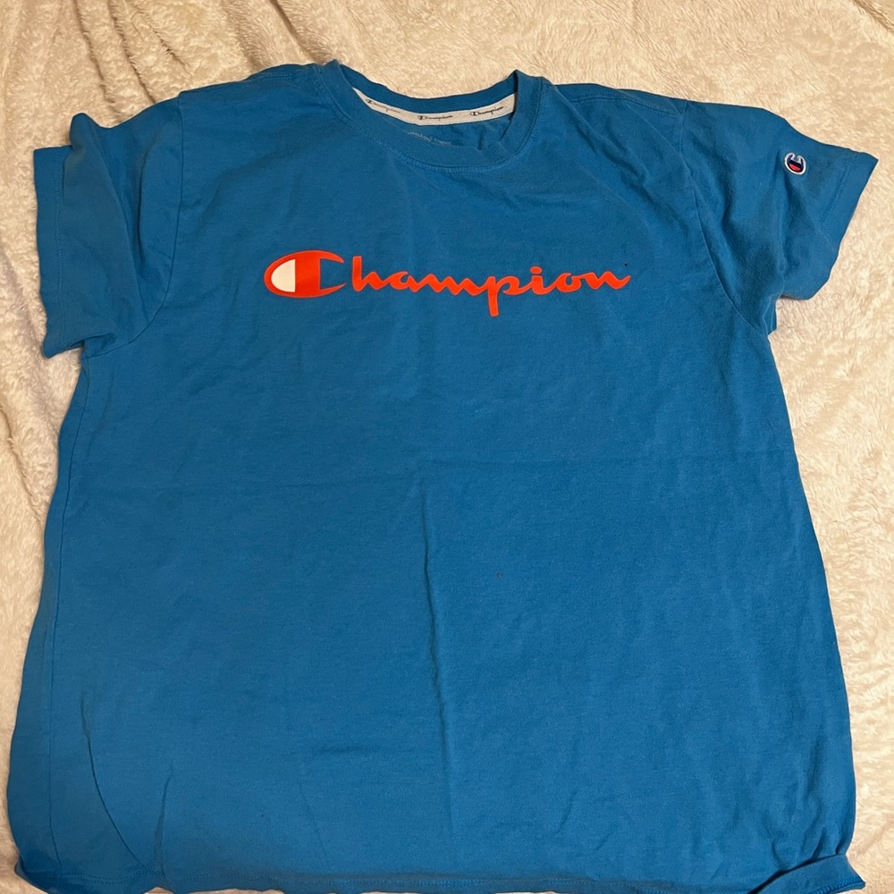 Blue champion shirt